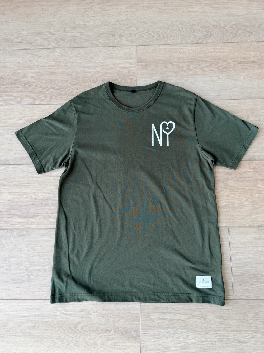 Alpha Industries - Large - Olive Green NY Heart Graphic Tee